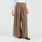 VILAGALLO Marian Houndstooth Wide Leg Trousers in Burgundy