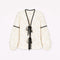 SOPHIE + LUCIE Cristina Die-Cut Flower Blouse in Cream