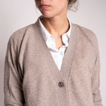 Oversize Cashmere Cardigan in Organic Brown