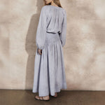 MONDO CORSINI Elizabeth Linen Relaxed Shoulder Shirt in Sky