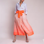 Jinny Detachable Top Dress in White/Orange