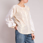 Grosseto Cossack Embroidered Shirt in Gold/White