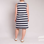 Notch Up Another Dress in Navy Stripe
