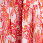 Button Up Shirt Dress in Pink/Orange/White