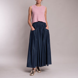Eracle Cotton/Silk Skirt in Ultramarine