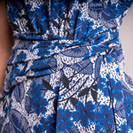 Emblema Jersey Dress in Navy Batik