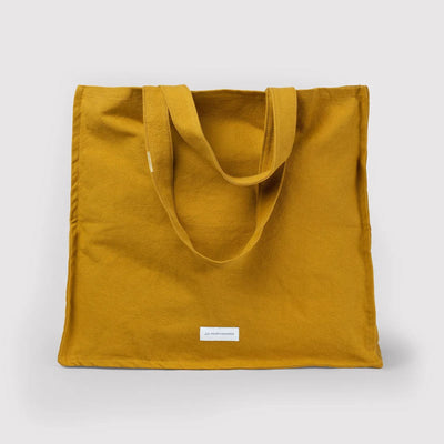 LES PENSIONNAIRES Organic Cotton Large Bag in Saffron Yellow