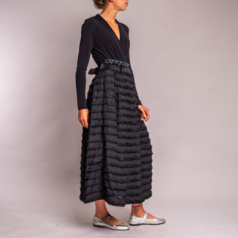 SARA ROKA Jillian85 Maxi Dress in Black