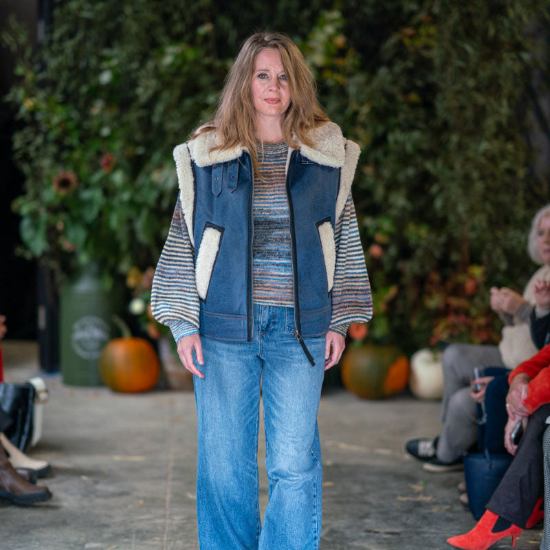 MUNTHE Tuppa Gilet in Blue