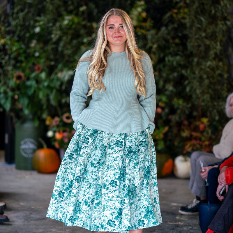 DEA KUDIBAL Abey Skirt with Pockets in Botanic Green