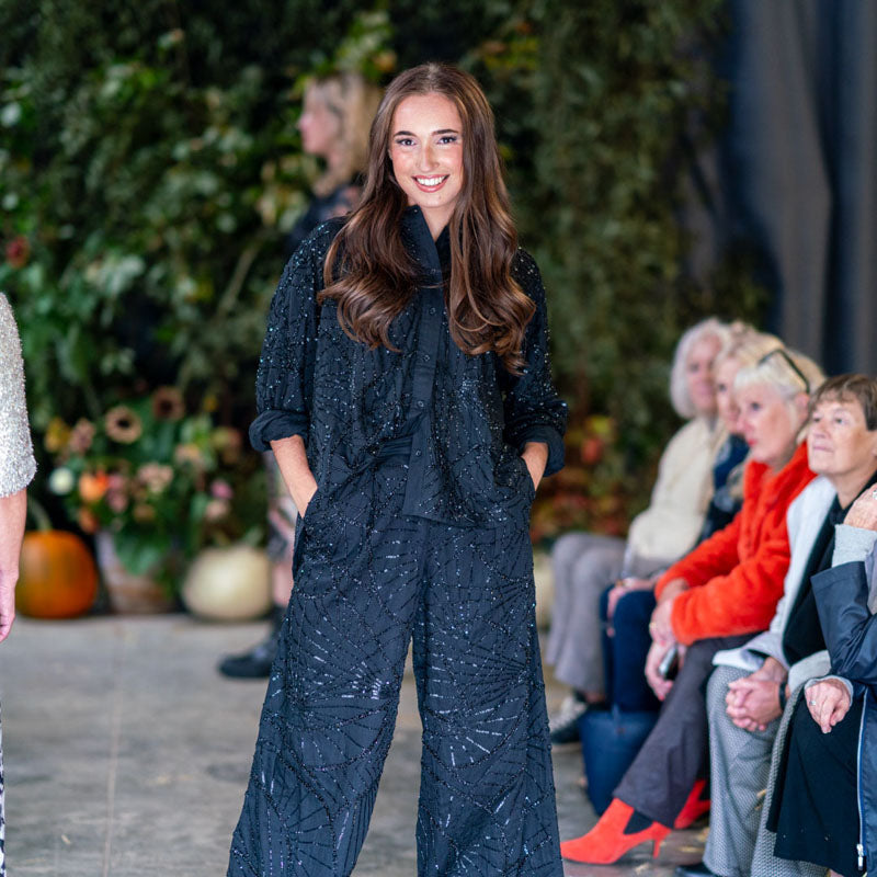 ESSENTIEL ANTWERP Girgo Full Sequin Pants in Black
