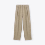 ROSSO35 Baby Cord Tapered Leg Trousers in Khaki
