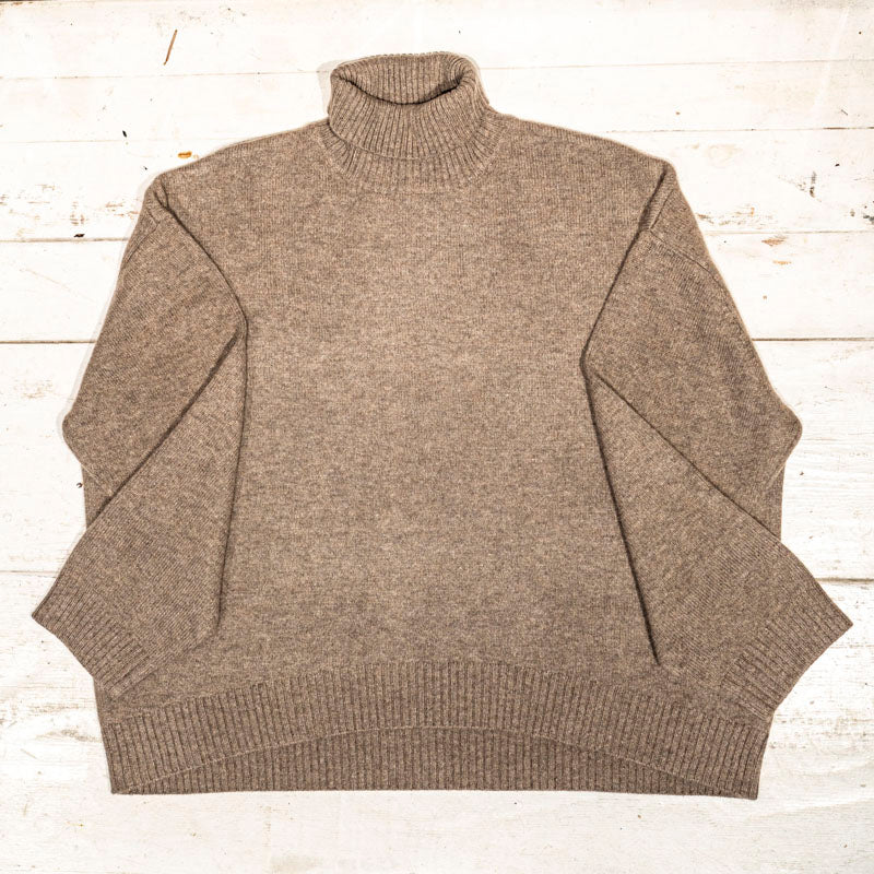 JUMPER1234 Oversized Cashmere Roll Collar Knit in Vapor