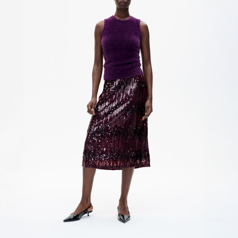 BAUM UND PFERDGARTEN Jaino Skirt in Dark Plum Perfect