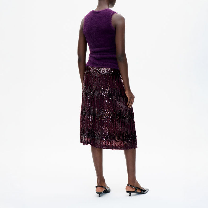 BAUM UND PFERDGARTEN Jaino Skirt in Dark Plum Perfect