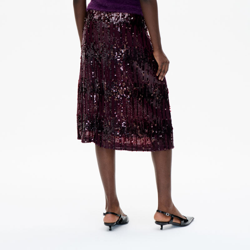 BAUM UND PFERDGARTEN Jaino Skirt in Dark Plum Perfect