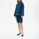 BAUM UND PFERDGARTEN Belinda Jacket  in Dark Blue Denim