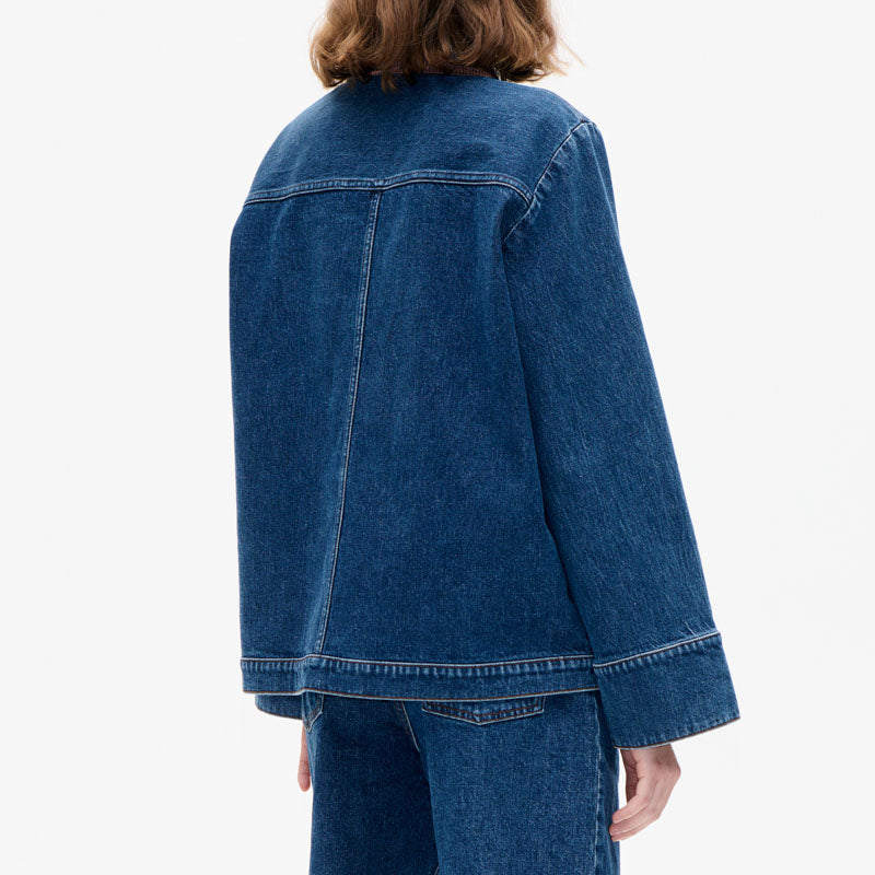 BAUM UND PFERDGARTEN Belinda Jacket  in Dark Blue Denim