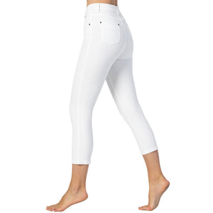 Stretch Cropped Jeans in White