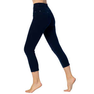 Stretch Cropped Jeans in Navy