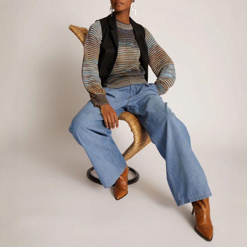 MUNTHE Talu Denim Trousers in Blue