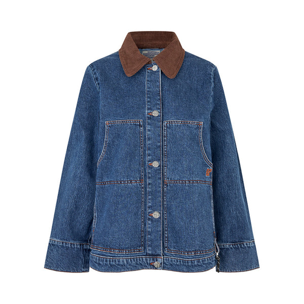 BAUM UND PFERDGARTEN Benilda Jacket  in Dark Blue Denim