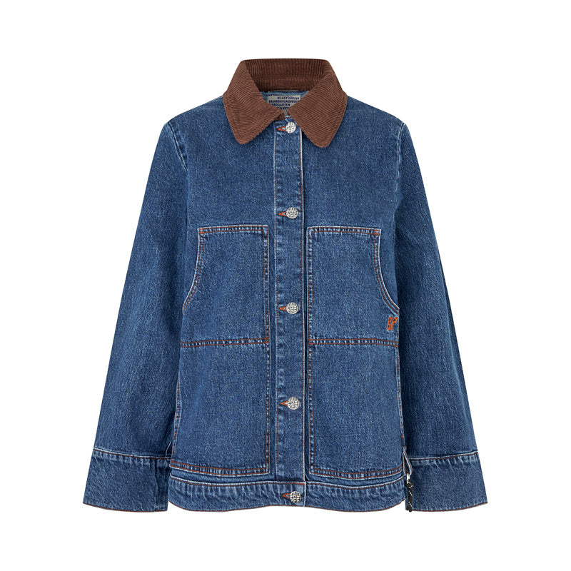 BAUM UND PFERDGARTEN Belinda Jacket  in Dark Blue Denim