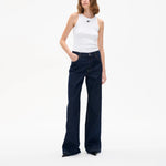 BAUM UND PFERDGARTEN NO 03 High Waisted Wide Leg Jeans in Dark Blue