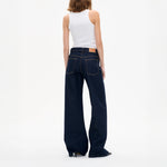BAUM UND PFERDGARTEN NO 03 High Waisted Wide Leg Jeans in Dark Blue