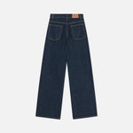 BAUM UND PFERDGARTEN NO 03 High Waisted Wide Leg Jeans in Dark Blue Rinse