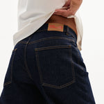 BAUM UND PFERDGARTEN NO 03 High Waisted Wide Leg Jeans in Dark Blue Rinse