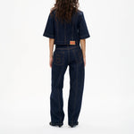 BAUM UND PFERDGARTEN NO 03 High Waisted Wide Leg Jeans in Dark Blue
