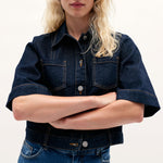 BAUM UND PFERDGARTEN NO 05 Denim Jacket in Dark Blue