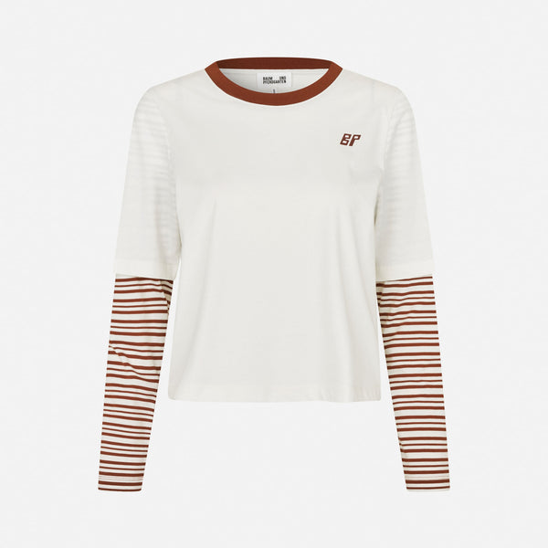 BAUM UND PFERDGARTEN Jolin L/S T Shirt in Caramel Brown Stripe