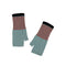 QUINTON & CHADWICK Angora Fingerless Mittens in Mint/Rust