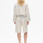 BAUM UND PFERDGARTEN Bebeth Cropped Jacket in Egret Creme Dot