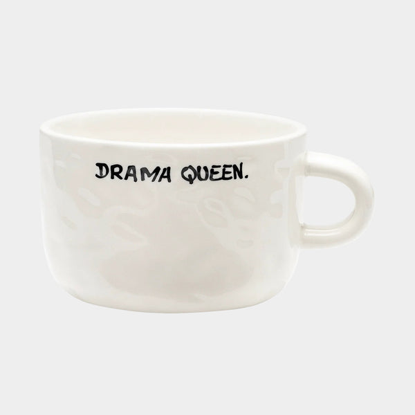 ANNA + NINA Drama Queen Cappuccino Mug in White