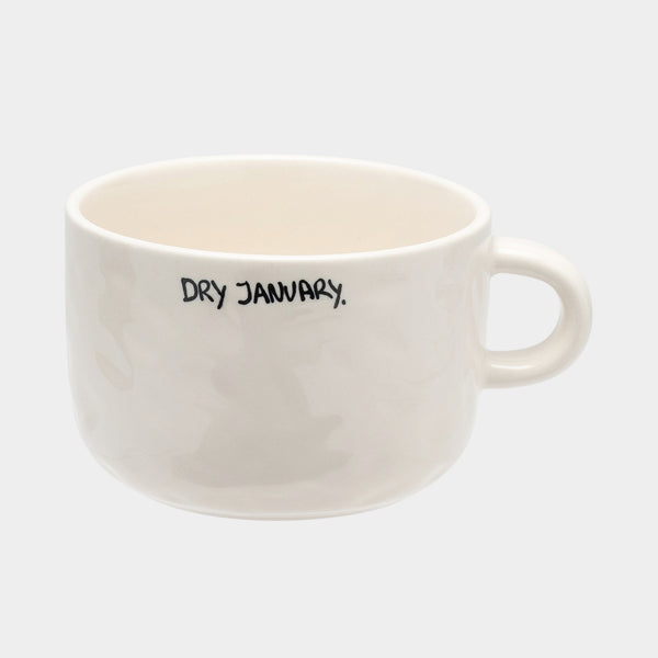 ANNA + NINA Dry January Cappuccino Mug in White