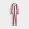 ANNA + NINA Merry Hangover Stripey Pyjamas in Red/White