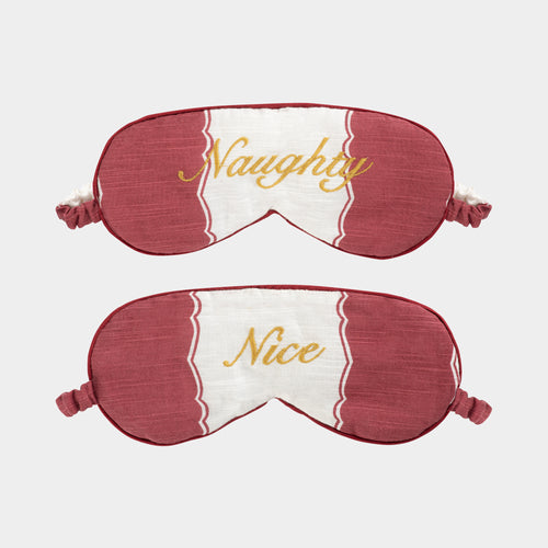 ANNA + NINA Naughty & Nice Sleeping Mask in Red/White