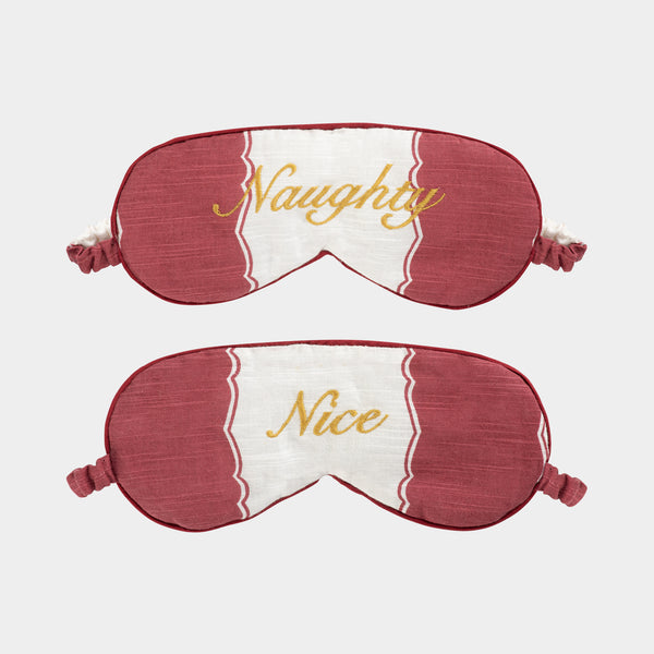 ANNA + NINA Naughty & Nice Sleeping Mask in Red/White