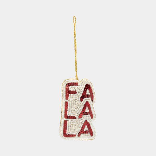 ANNA + NINA Falala Ornament in White/Red