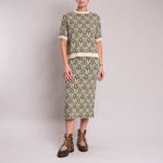 WEEKEND MAX MARA Lena Jacquard Knit Skirt in Green
