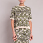 WEEKEND MAX MARA Zufolo Jacquard Knit in Green