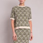 WEEKEND MAX MARA Zufolo Jacquard Knit in Green