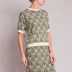 WEEKEND MAX MARA Zufolo Jacquard Knit in Green