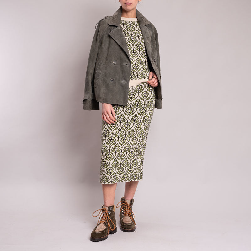 WEEKEND MAX MARA Zufolo Jacquard Knit in Green