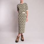 WEEKEND MAX MARA Lena Jacquard Knit Skirt in Green