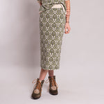 WEEKEND MAX MARA Lena Jacquard Knit Skirt in Green