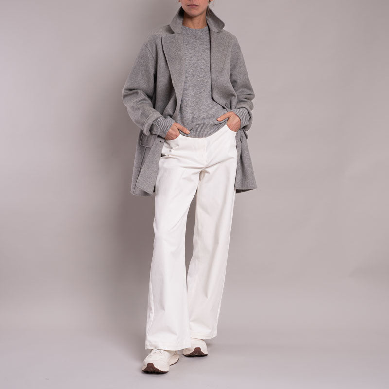 S MAX MARA Marianna Long Trousers in White